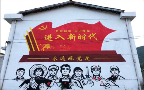 巴塘党建彩绘文化墙